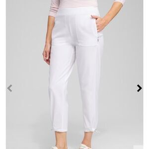 Chicos women’s 2.5/14 zenergy upf neema bungee crop alabaster white new